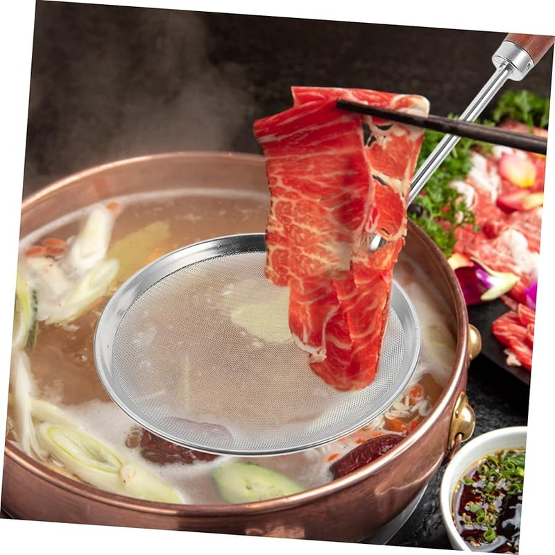 Stainless Steel Colander Spoon Slotted Skimmer For Noodles Pasta Oil Filtering Serving - Image 5