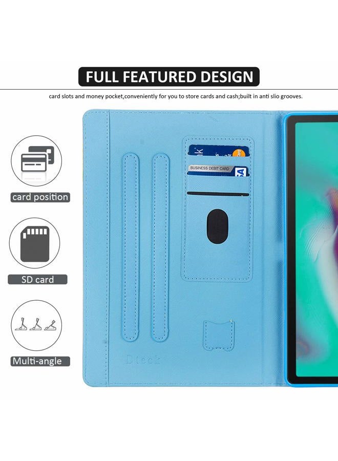 Dteck Case for Galaxy Tab S5e 10.5 2019 SM-T720/T725 - Slim PU Leather Multi-Angle Folio Stand Smart Cover with Auto Wake/Sleep for Samsung Galaxy Tab S5e 10.5 inch 2019 Release, Flowers Butterfly - Image 4