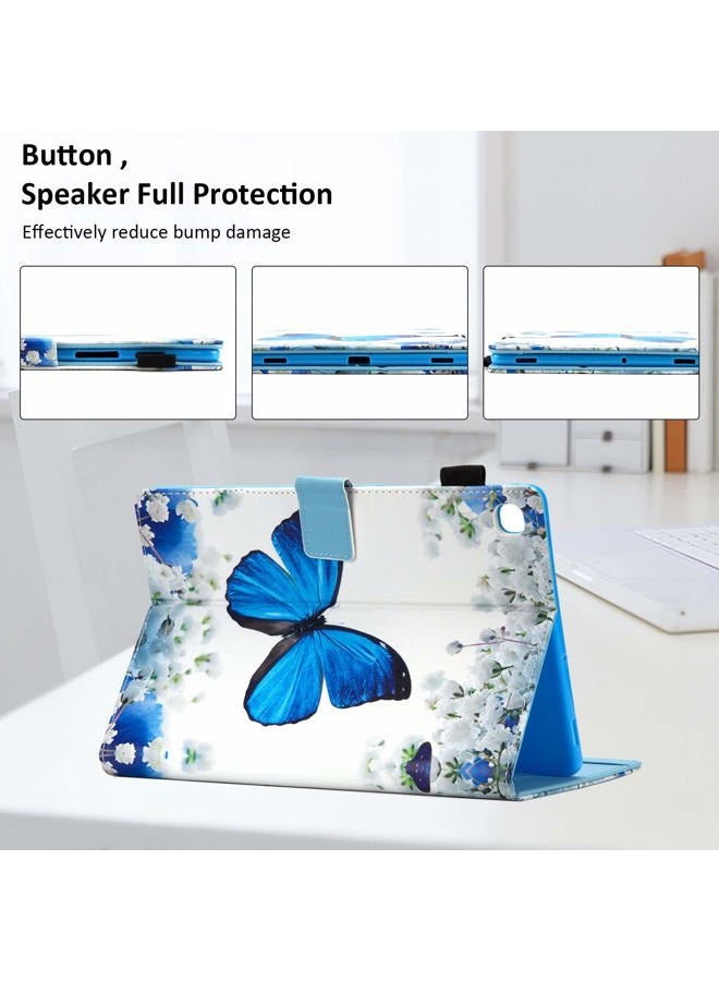Dteck Case for Galaxy Tab S5e 10.5 2019 SM-T720/T725 - Slim PU Leather Multi-Angle Folio Stand Smart Cover with Auto Wake/Sleep for Samsung Galaxy Tab S5e 10.5 inch 2019 Release, Flowers Butterfly - Image 3