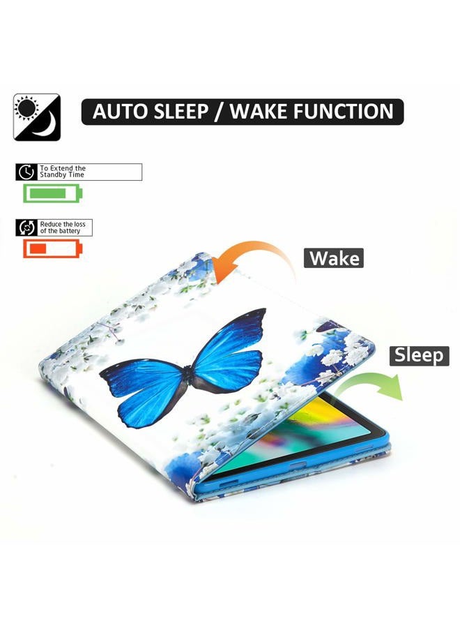 Dteck Case for Galaxy Tab S5e 10.5 2019 SM-T720/T725 - Slim PU Leather Multi-Angle Folio Stand Smart Cover with Auto Wake/Sleep for Samsung Galaxy Tab S5e 10.5 inch 2019 Release, Flowers Butterfly - Image 5