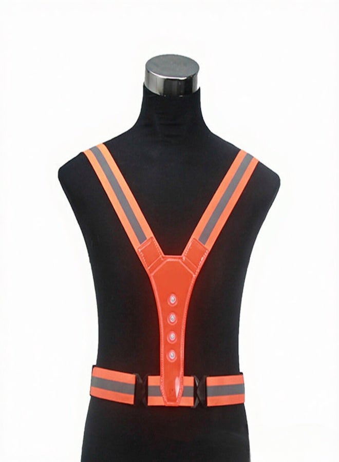 Elastic LED Reflective Vest High Visibility Light Up Running Vest for Runners Walkers Cyclists - Image 1