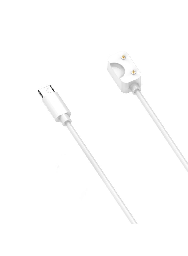 Charging Cable for Galaxy Fit 3 Watch Replacement Charger (Type-C) Magnetic Replacement Charging Cable Dock for Galaxy Fit3 SM-R390 Smartwatch 3.3FT/100cm Charging Cord (White) - Image 1