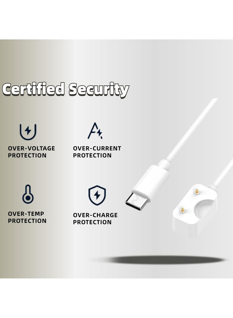 Charging Cable for Galaxy Fit 3 Watch Replacement Charger (Type-C) Magnetic Replacement Charging Cable Dock for Galaxy Fit3 SM-R390 Smartwatch 3.3FT/100cm Charging Cord (White) - Image 4