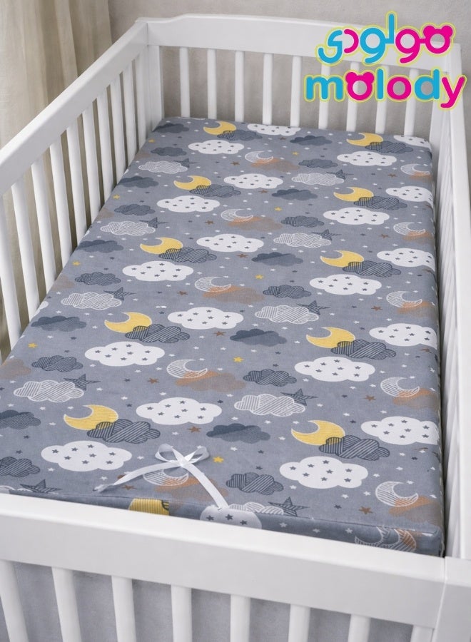 مولودي مرتبة سرير أطفال فاخرة 120×60 سم – سماكة عالية مريحة، غطاء بسوستة قابل للغسل، قماش ناعم وآمن للرضع - Image 3