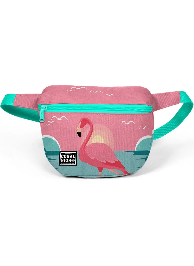 CORAL HIGH Green Coral Flamingo Waist Bag22599