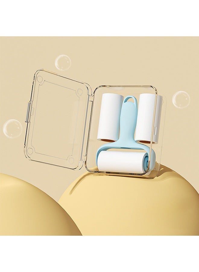Tear-off Replacement Paper Lint Roller, Portable Mini Lint Cleaner, Travel-friendly Pet Hair Remover for Cats and Dogs, Clothing Lint Roller Ball, Pocket-sized Roller Ball (Blue) - Image 1