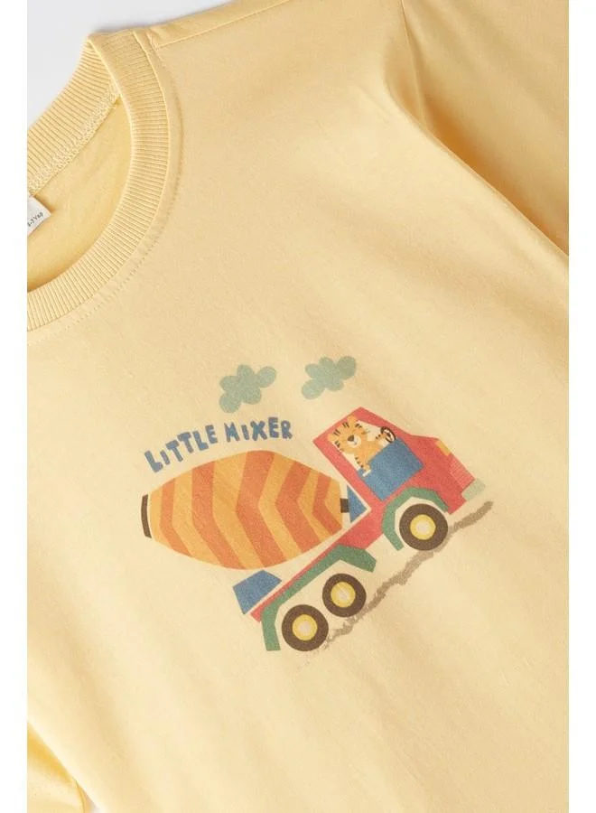 جون June Boy Tshirt Yellow - Red