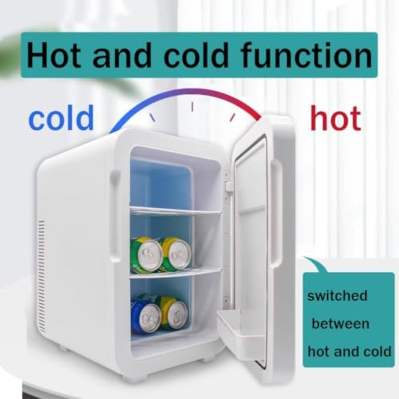 Car Mini Fridge, 20L Portable Quiet Cooler Warmer for Skincare Beauty, Truck, Picnic, Office, Travel ABS Plastic, Black, Dual Core Cooling with Digital Thermostat Display Cosmetic Mirror - Image 4