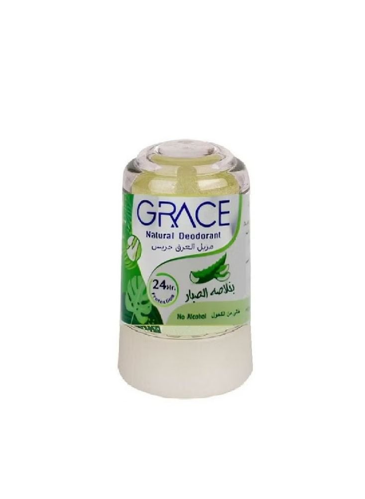 Grace Natural Deodorant Aloe Vera – 24hr Odor Protection Mineral Stick 120g - Image 1
