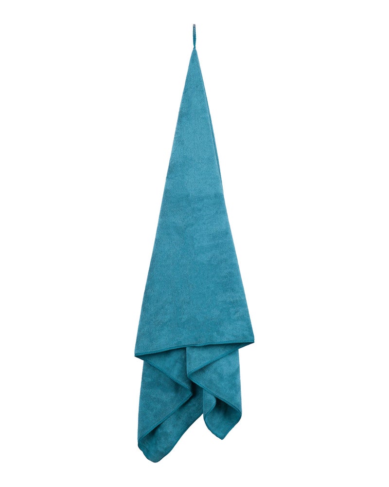 Fezora® Microfiber Weft Knitting Towels for Bath | Towels for Bath Large Size Bath Towel - Soft & Absorbent | 400 GSM | 1 Piece Bath Towel for Men/Women | 70 cms x 140 cms (Dark Blue) - Image 3
