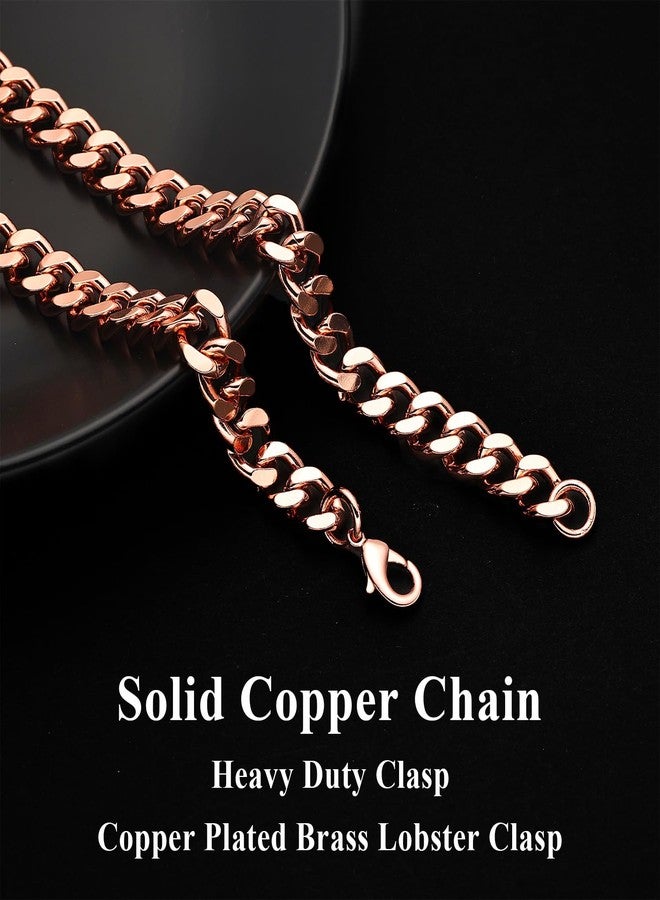 Heavenly Metals Copper Necklace for Men & Women - 99.9% Pure Copper Cuban Link Chain - 5mm, 7mm, 9mm, 12mm Width - 18" to 26" Length - Gift Box Included - USA Brand, 18 Inch, Copper, No Gemstone - Image 3
