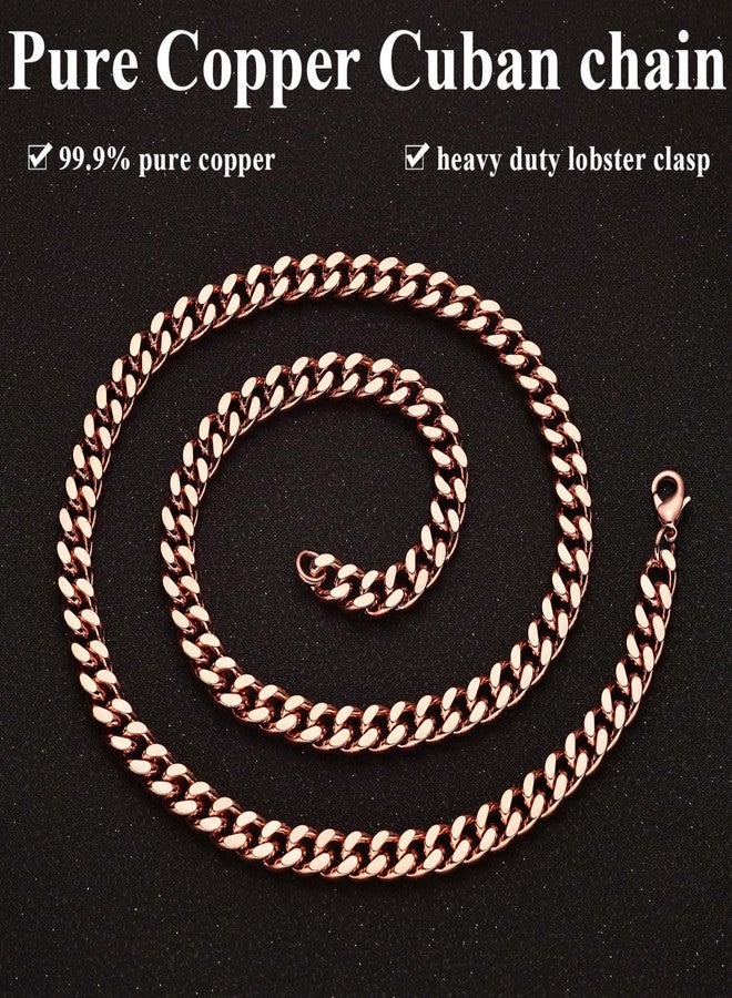 Heavenly Metals Copper Necklace for Men & Women - 99.9% Pure Copper Cuban Link Chain - 5mm, 7mm, 9mm, 12mm Width - 18" to 26" Length - Gift Box Included - USA Brand, 18 Inch, Copper, No Gemstone - Image 4