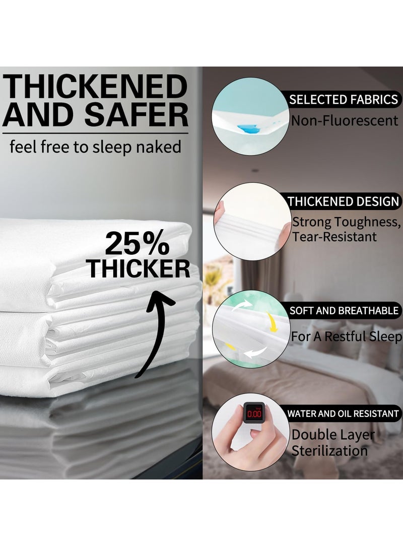 HaHaHai 4Piece Disposable Bed Sheet Set, Portable Disposable Quilt Cover and Pillow Case Disposable Bedding Sets  - Image 4