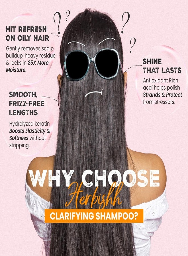 هيربيش شامبو هيربيش ريست المنقي لإزالة التراكمات، 16.91 أونصة سائلة، شامبو خالٍ من الكبريتات لتنظيف فروة الرأس بعمق، وإزالة السموم وتنقية الشعر الدهني بتركيبة آمنة على الشعر المصبوغ والمجعد، للنساء والرجال - Image 2
