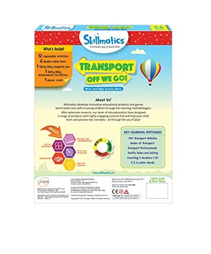 Skillmatics Educational Game - Transport Off We Go, Reusable Activity Mats with Dry Erase Marker, Gifts, Travel Toy, Ages 3 to 6 - Image 3