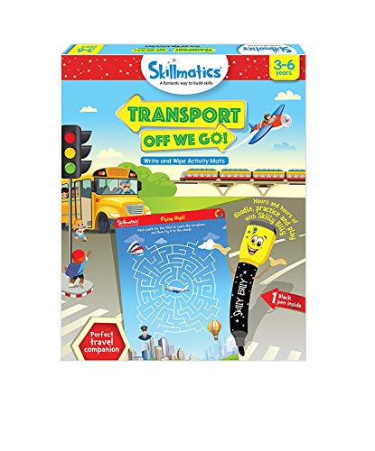 Skillmatics Educational Game - Transport Off We Go, Reusable Activity Mats with Dry Erase Marker, Gifts, Travel Toy, Ages 3 to 6 - Image 1