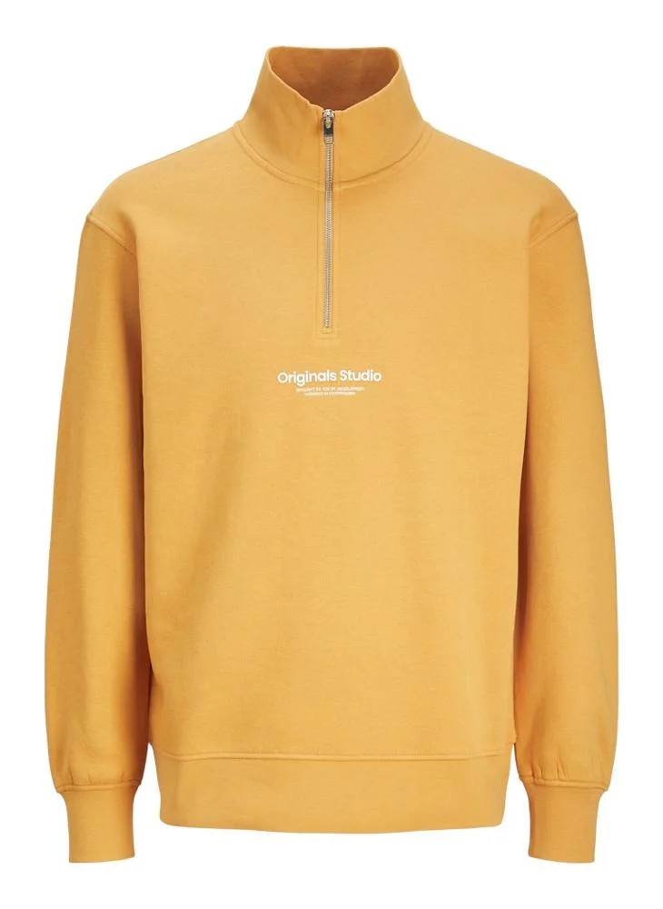 JACK & JONES Quarter Zip Knitted Sweater