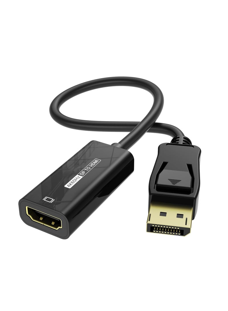 SYOSI DP to HDMI Adapter HDR 4K@60Hz, Gold-Plated Displayport 1.4 to HDMI Adapter(Male to Female), Support 4K@60Hz 2K@120Hz 1080P@144Hz, Compatible with PC Laptop, Eyefinity Multi-Display(Driver-Free) - Image 1