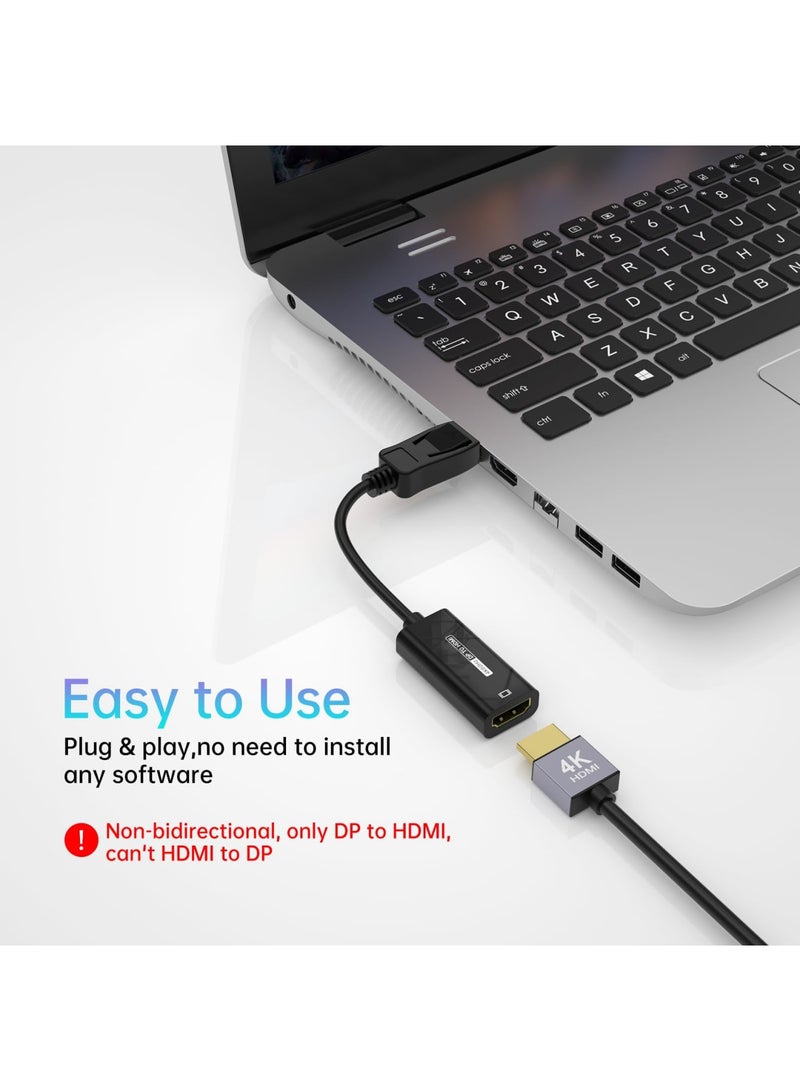 SYOSI DP to HDMI Adapter HDR 4K@60Hz, Gold-Plated Displayport 1.4 to HDMI Adapter(Male to Female), Support 4K@60Hz 2K@120Hz 1080P@144Hz, Compatible with PC Laptop, Eyefinity Multi-Display(Driver-Free) - Image 3