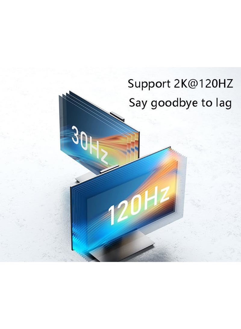 SYOSI DP to HDMI Adapter HDR 4K@60Hz, Gold-Plated Displayport 1.4 to HDMI Adapter(Male to Female), Support 4K@60Hz 2K@120Hz 1080P@144Hz, Compatible with PC Laptop, Eyefinity Multi-Display(Driver-Free) - Image 5