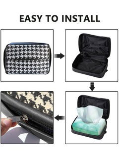 SUCITY Car Sun Visor Tissue Holder Paper Towel Bag Cover, Back Seat Headrest Hanging Napkin Clip, Multi-Use Car Tissue Paper Case for Car/Truck/Home/Office/Restaurant (BLACK)  - Image 2