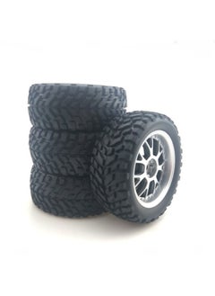 RC Remote Control Car 1 To 10 Model Car Saloon Flat Running Tire Road Racing Tire HSP94123 Flat Sports Car Universal-Color:D17 + B Hub