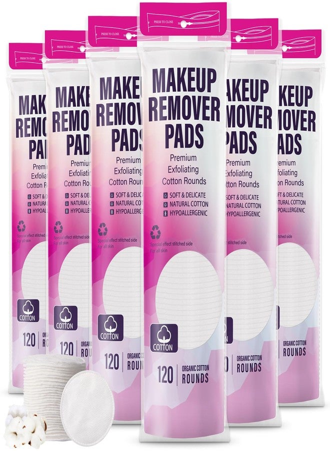 Maxcheck 720 Count Cotton Rounds Bulk Exfoliating Makeup Remover Pads for Face Cotton Facial Pads Makeup Remover Lint-Free - Image 1