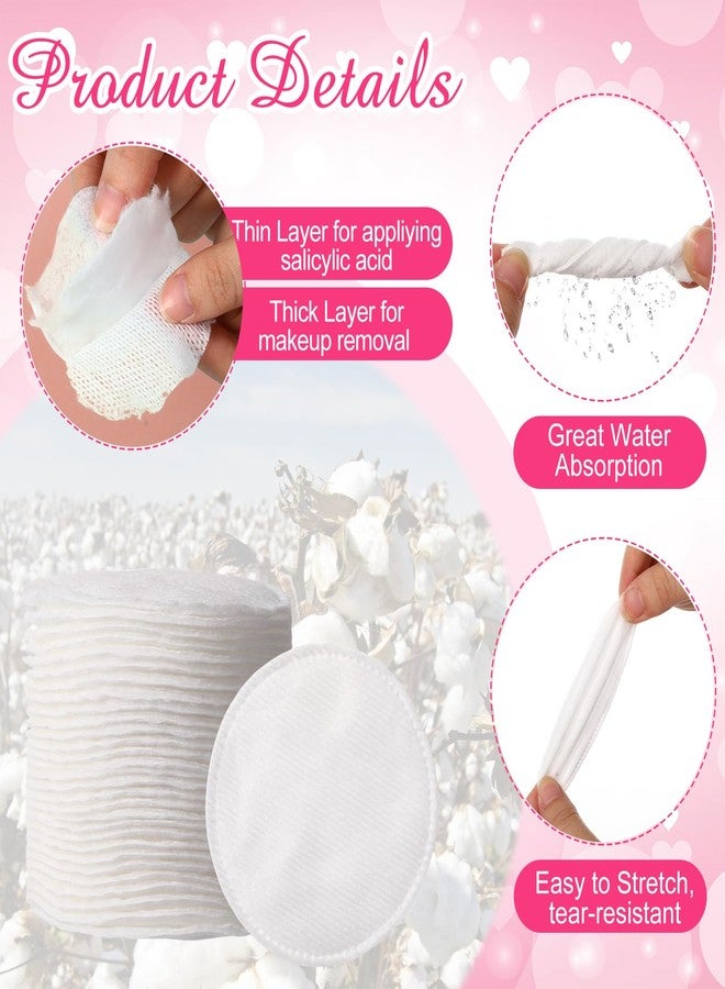 Maxcheck 720 Count Cotton Rounds Bulk Exfoliating Makeup Remover Pads for Face Cotton Facial Pads Makeup Remover Lint-Free - Image 3