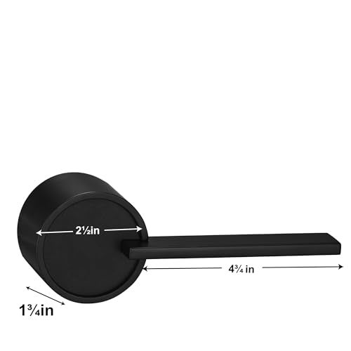 Berlin Modisch Zero Gravity Urban Series Entry Lever Door Handle Lock and Key Locking Lever Set [for Front Door or Office] Reversible Heavy Duty – Iron Black Finish - Image 5