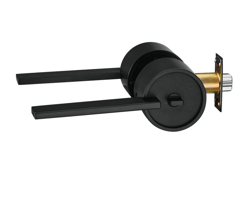 Berlin Modisch Zero Gravity Urban Series Entry Lever Door Handle Lock and Key Locking Lever Set [for Front Door or Office] Reversible Heavy Duty – Iron Black Finish - Image 2