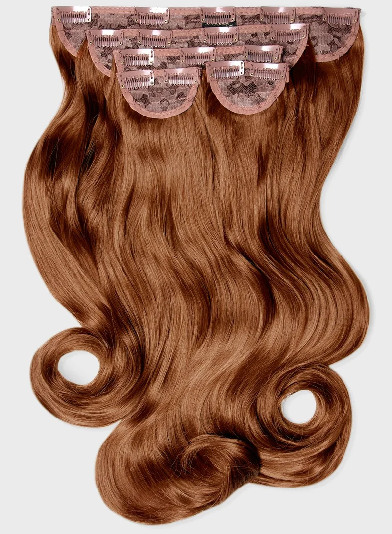 LullaBellz Natural Wavy 22 Inch 5 Piece Clip In Extensions - Mix Auburn