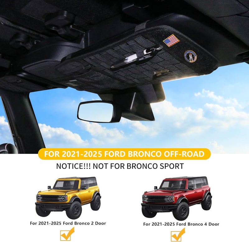 RERPRO Tactical Sun Visor Organizer for Ford Bronco - Image 2