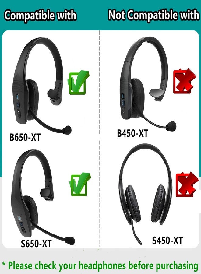 YDYBZB B650-XT Cooling Gel Ear Pads Compatible with BlueParrott B650XT S650XT B650 XT Noise Cancelling Headphones Replacement Earpads Ear Cushions Memory Foam Black - Image 2