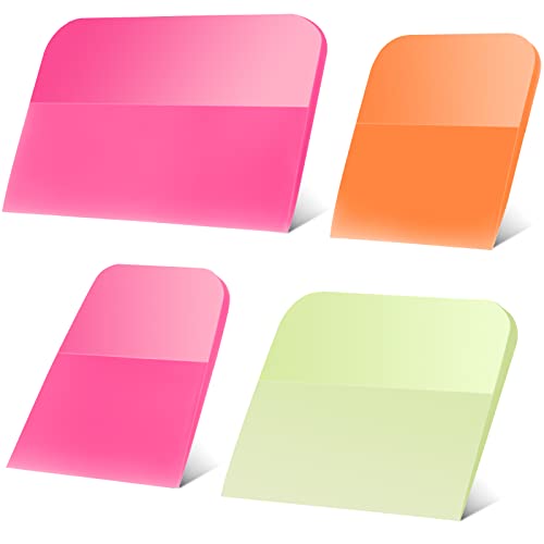 Cindeer 4 Pcs PPF Squeegee Soft Silicone Rubber Scraper, Anti Scratch TPU Coating Scraper for Car Vinyl Paint Protection Film Installation, Vinyl Wrap and Window Tint Windshield Glass Cleaning Kit, 4 Sizes - Image 1