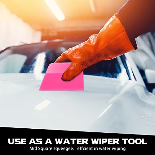 Cindeer 4 Pcs PPF Squeegee Soft Silicone Rubber Scraper, Anti Scratch TPU Coating Scraper for Car Vinyl Paint Protection Film Installation, Vinyl Wrap and Window Tint Windshield Glass Cleaning Kit, 4 Sizes - Image 5