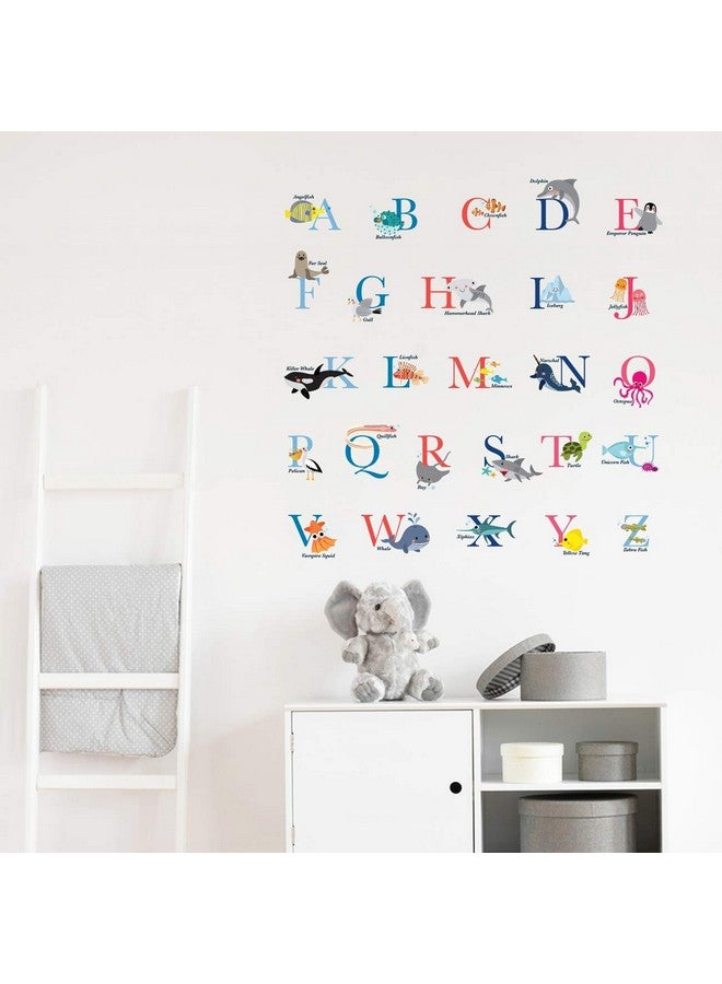 ديكو وال ملصقات جدارية للأطفال Ds8040 Az Ocean Alphabet Kids ملصقات جدارية قابلة للتقشير واللصق، ملصقات جدارية قابلة للإزالة للأطفال وغرفة النوم وغرفة المعيشة (صغير) D?Cor - Image 3