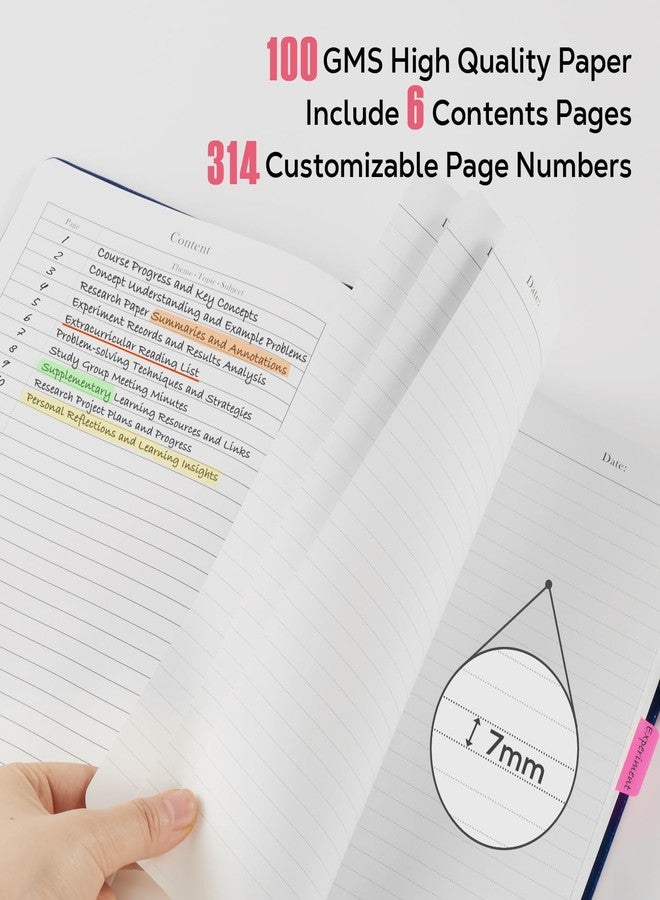 FOCUS DAY Bullet Lined Journal Notebook for Women/Men Writing Work, 320 Pages B5 Large Pink Leather Daily Diary Journals Note book College Ruled for Note Taking, 100Gsm Thick Paper, 7.1'' X 10'' - Image 4