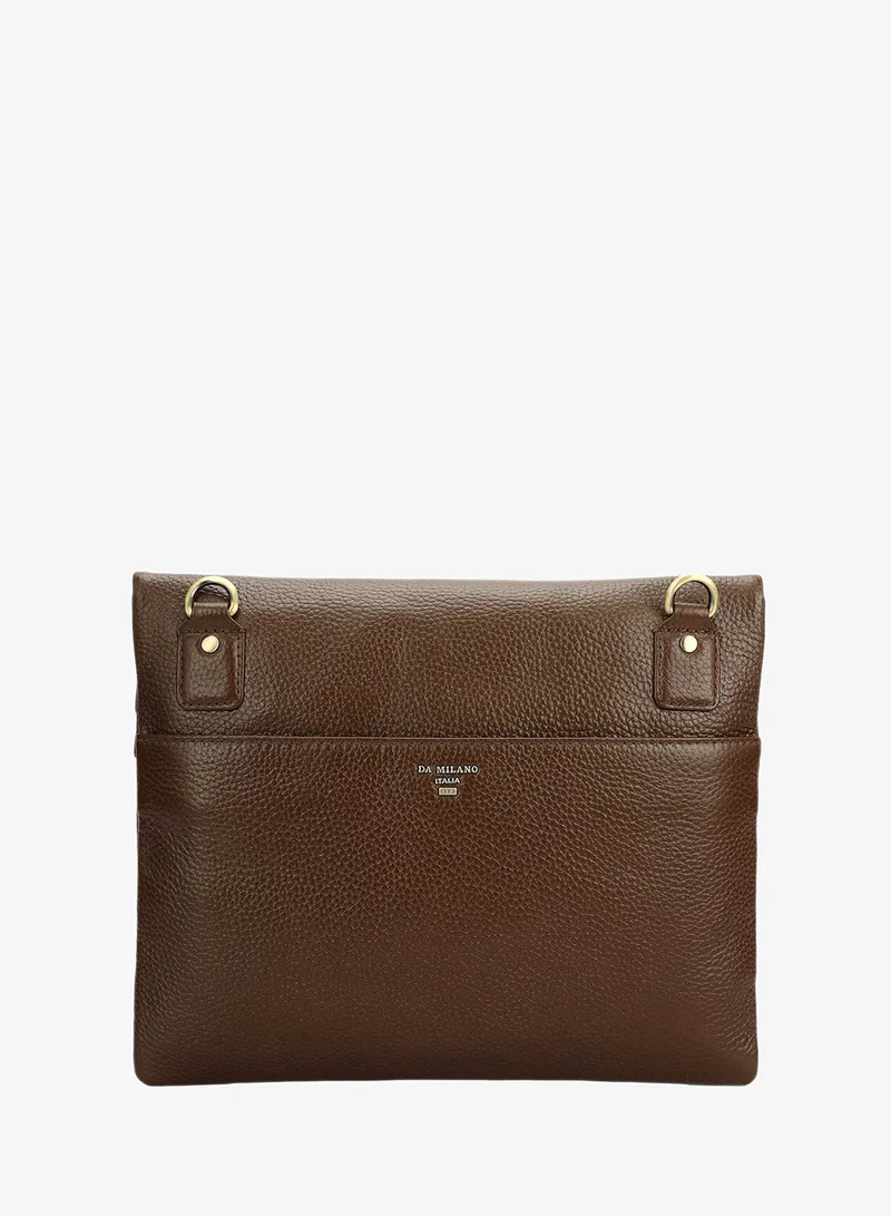 Da Milano Mocha Wax Leather Men Sling - Mocha for Men | Best Price UAE