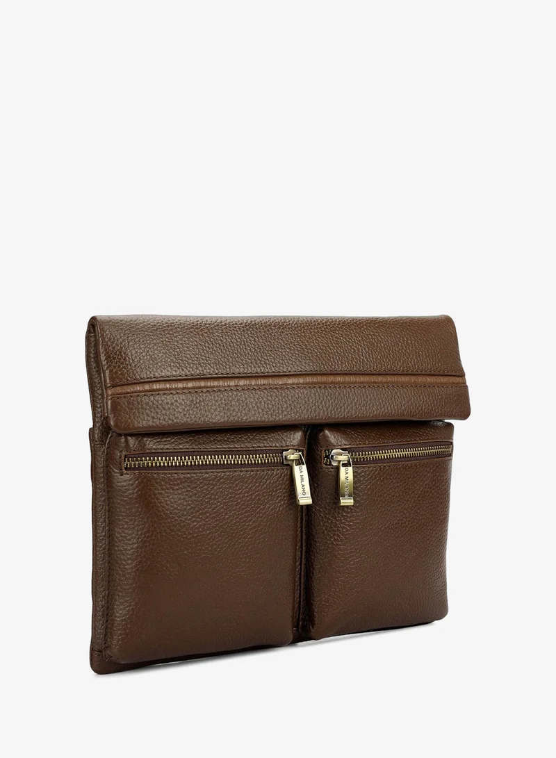 Da Milano Mocha Wax Leather Men Sling - Mocha for Men | Best Price UAE