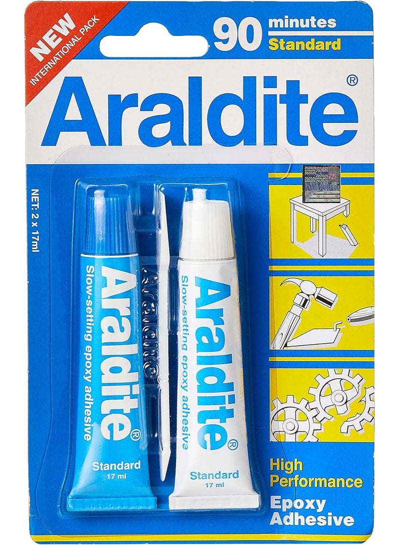 Araldite غراء إبوكسي قياسي أرالدت 15 مل 90 دقيقة (أزرق أبيض) - Image 1
