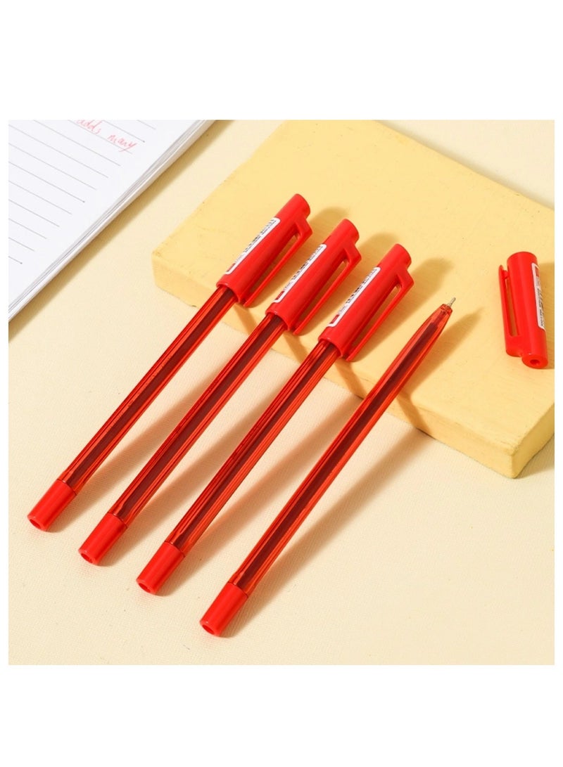 Deli 12-Piece Flickwell Ballpoint Pen 0.7mm Mini Tip Red Ink - Image 2