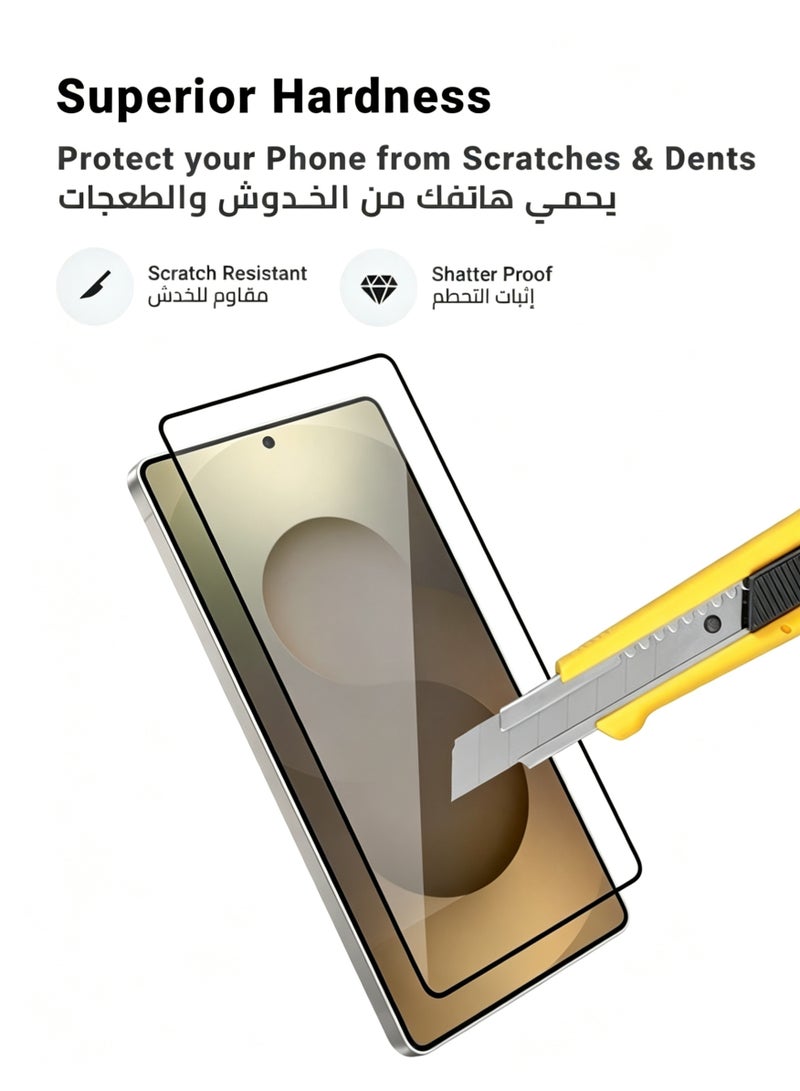 مستقبل نوفا تتضمن مجموعة واقي الشاشة 1+1 لهاتف سامسونج جالاكسي S25 ألترا واقي شاشة للخصوصية [مضاد للتجسس بزاوية 28 درجة][فتح ببصمة الإصبع] + واقي شاشة عالي الوضوح [مقاوم للخدش][خالي من الفقاعات]. - Image 3