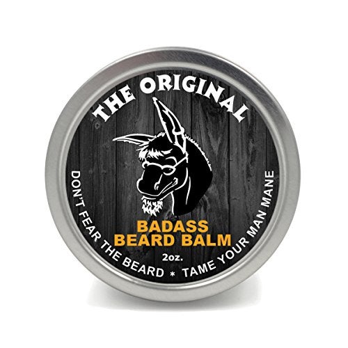 Badass Beard Care Beard Balm for Men  The Original Scent 2 Ounce  All Natural Ingredients Soften Hair Hydrate Skin to Get Rid of Itch and Dandruff Promote Healthy Growth
