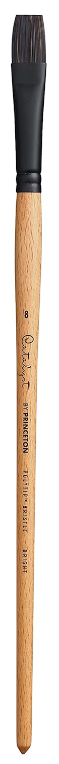 Princeton Catalyst Long Handle Bright Paint Brush No 8