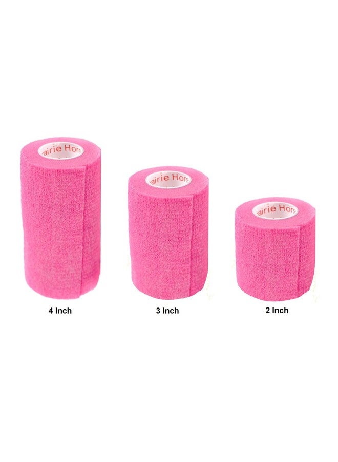 Prairie Horse Supply Vet Wrap Tape (Neon Pink) (2 Pack) (2 Inch x 15 feet) Self Adhesive Adherent Adhering Cohesive Flex Self Stick Bandage Grip Roll Dog Cat Pet Horse - Image 3