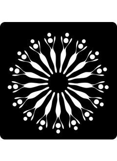 RANI PARI Kainchi Baba India Round Floral Art Craft Stencil for Painting Art Big Size 12x12 inch Reusable Stencil for Painting Fabric Glass Wall Painting and Craft Painting 