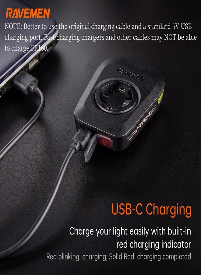 RAVEMEN FR160 Compatible with Garmin Bike Computer, Bike Light for Being Seen, Compact Flashing Light for Bike Safety with 6 Modes, Side Visibility (Patent Protected) - Image 5