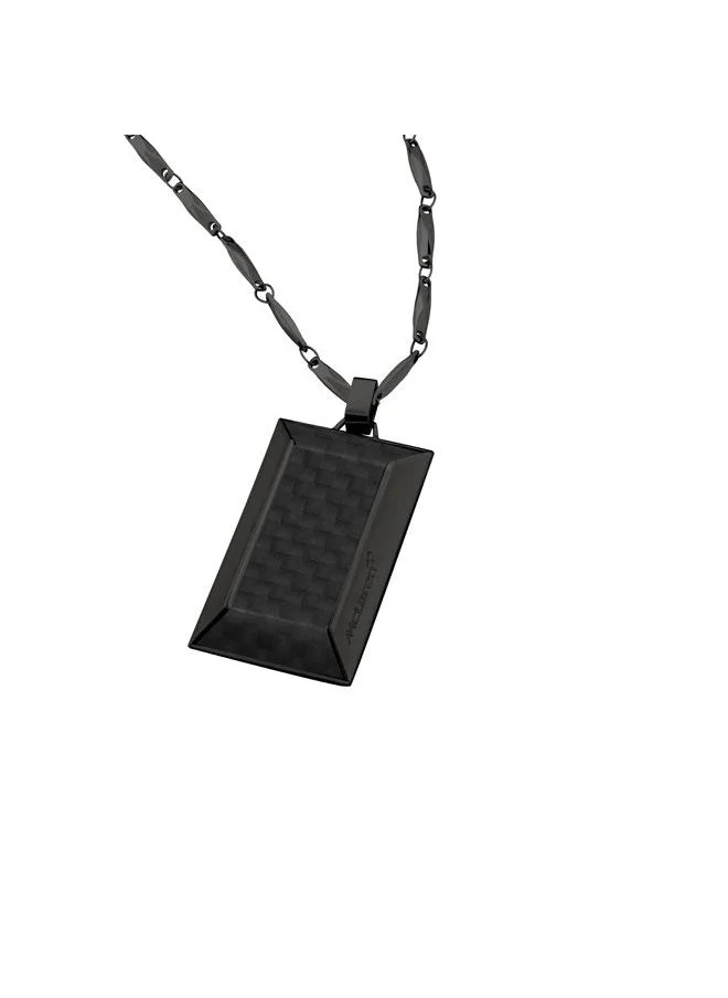 McLaren Acute black carbon fiber and finished in a ion-plated Necklace for Men