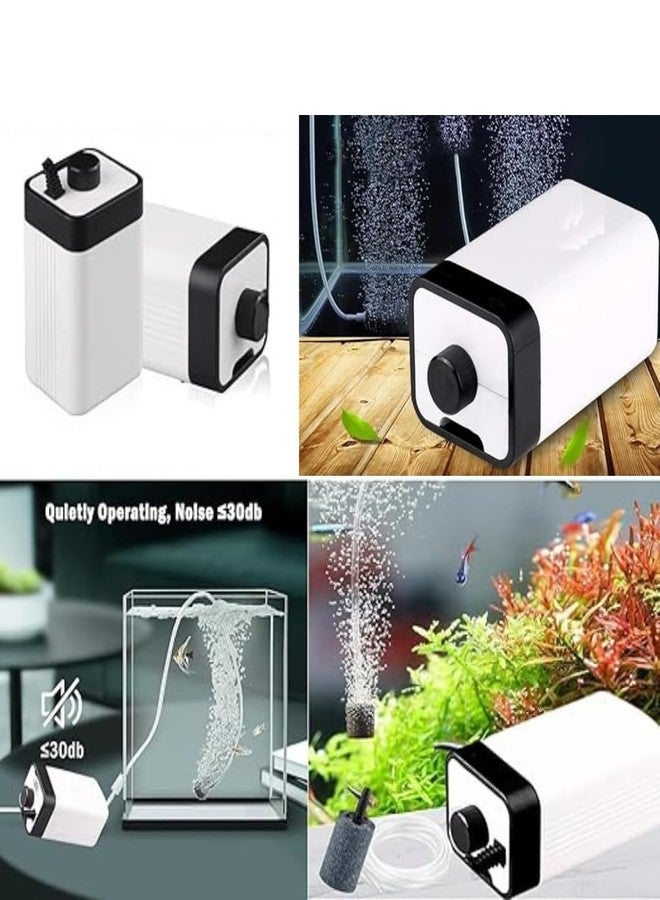 KSH STORE ® Aquarium Air Pump, 4W, 1 Outlets, 1.5L/min, with Air Tube and Stone, Quiet Operation, 300L Tank Capacity (CT-201) - Image 3