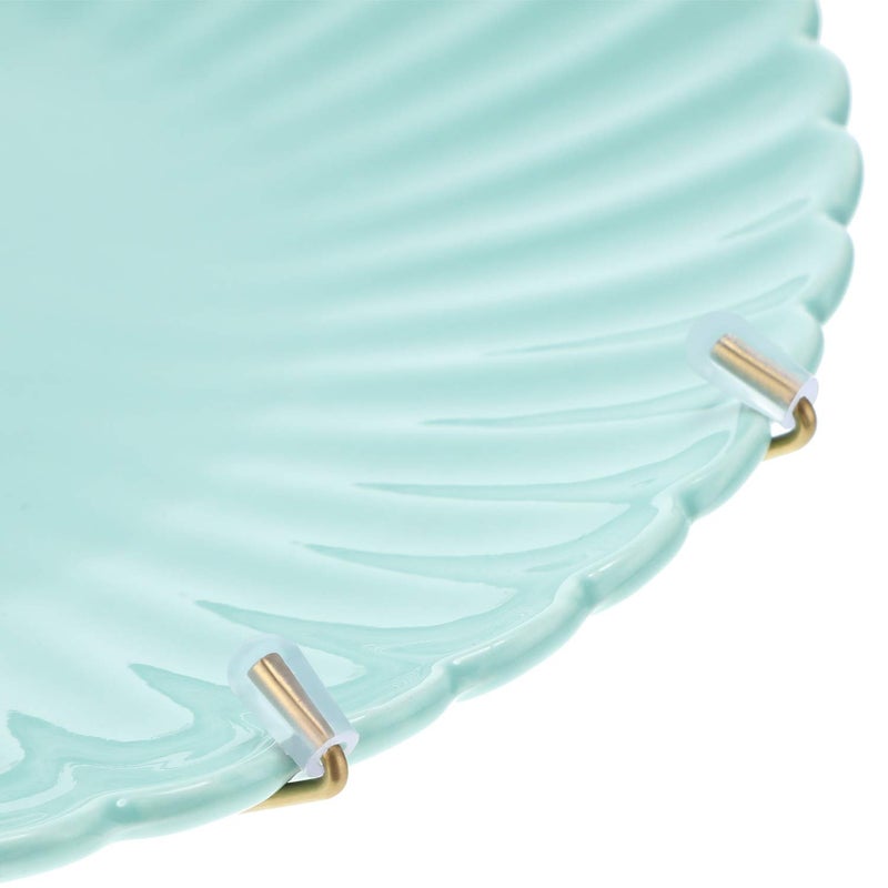 Hotop 12 Pieces Plate Hangers for Wall Stainless Steel Wire Invisible Plate Hangers Heavy Duty Display Holders with 12 Pieces Hooks for Wall Decoration(6/8/10 Inch,Gold) - Image 4